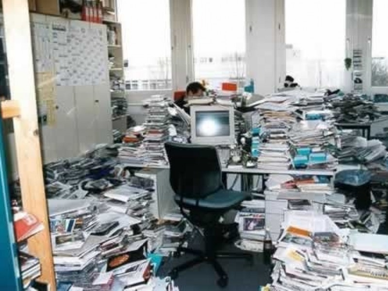 messy office